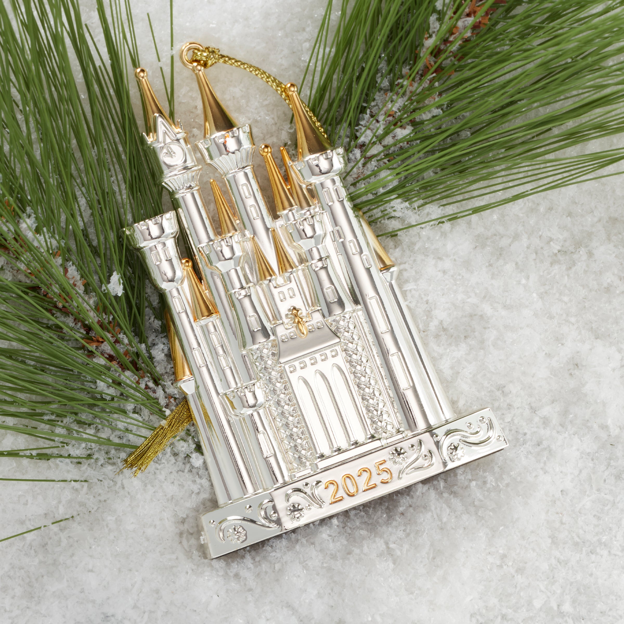 2025 Cinderella Castle Silverplate Ornament