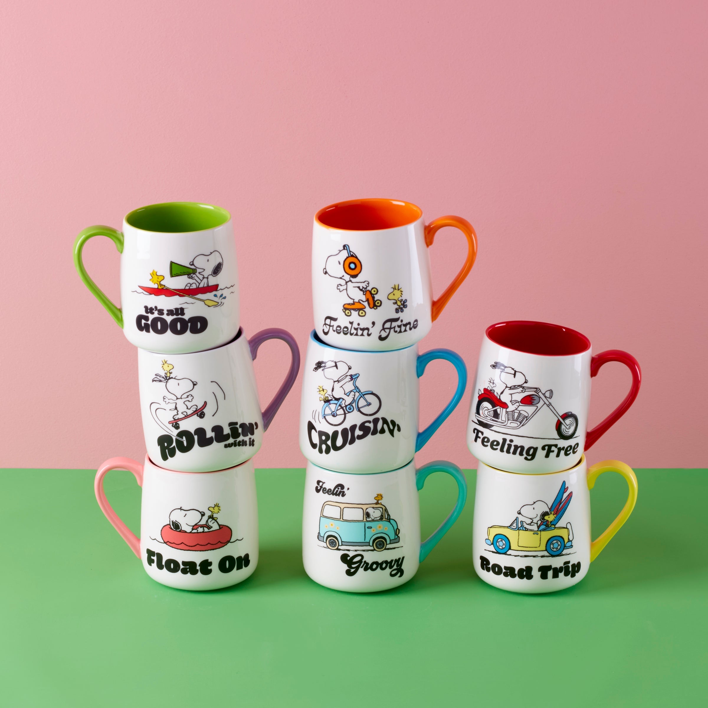 Peanuts Mugs - Set of 2 - Road Trip-Float On